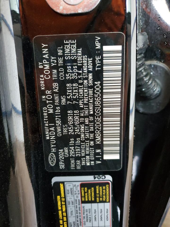 2025 Hyundai Palisade Sel VIN: KM8R2DGE0SU865004 Lot: 65015995