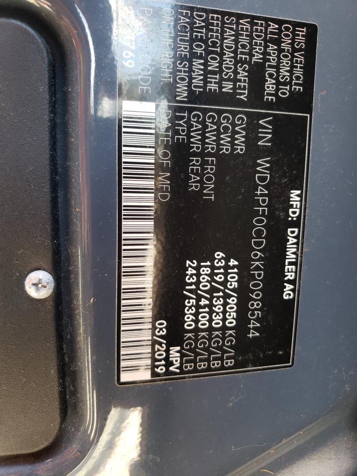 wd4pf0cd6kp098544 WD4PF0CD6KP098544 2019 Mercedes-Benz Sprinter 2500/3500