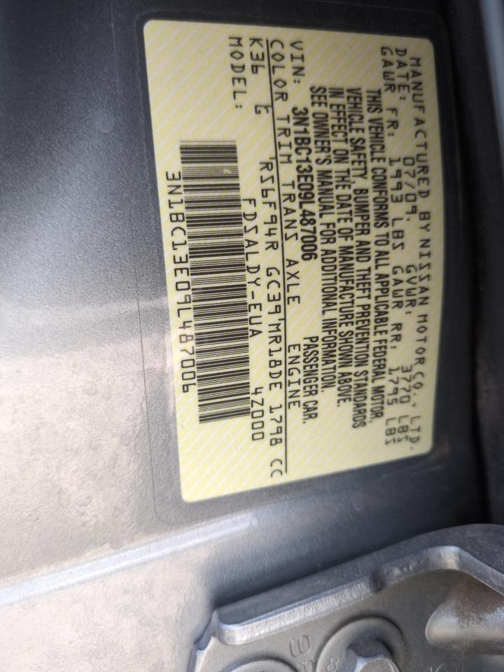 2009 Nissan Versa S VIN: 3N1BC13E09L487006 Lot: 65263415