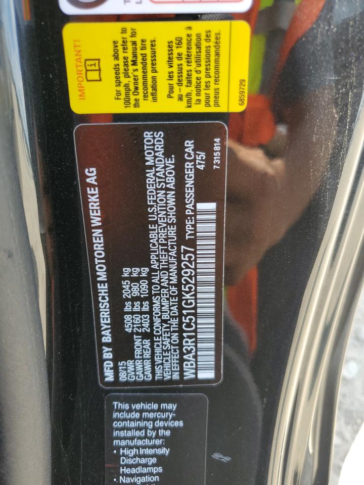 2016 BMW 435 I VIN: WBA3R1C51GK529257 Lot: 65391285