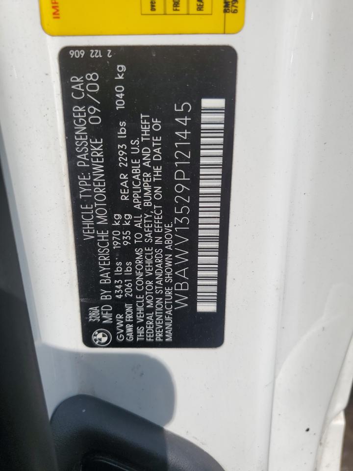 2009 BMW 328 I Sulev VIN: WBAWV13529P121445 Lot: 65310625