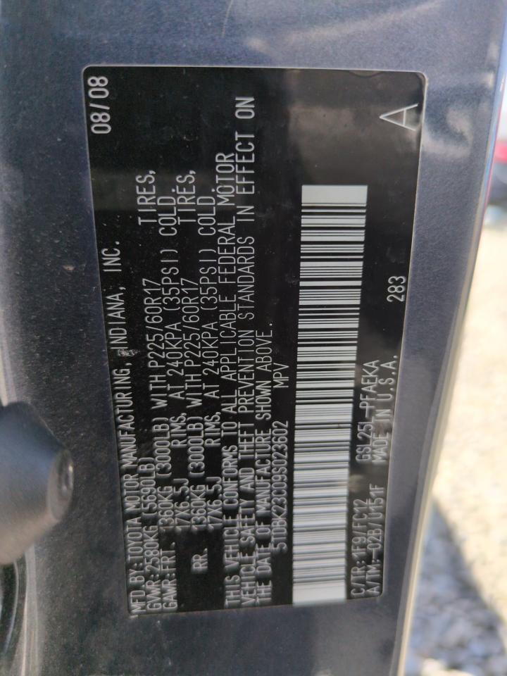 2009 Toyota Sienna Le VIN: 5TDBK23C09S023602 Lot: 65241605