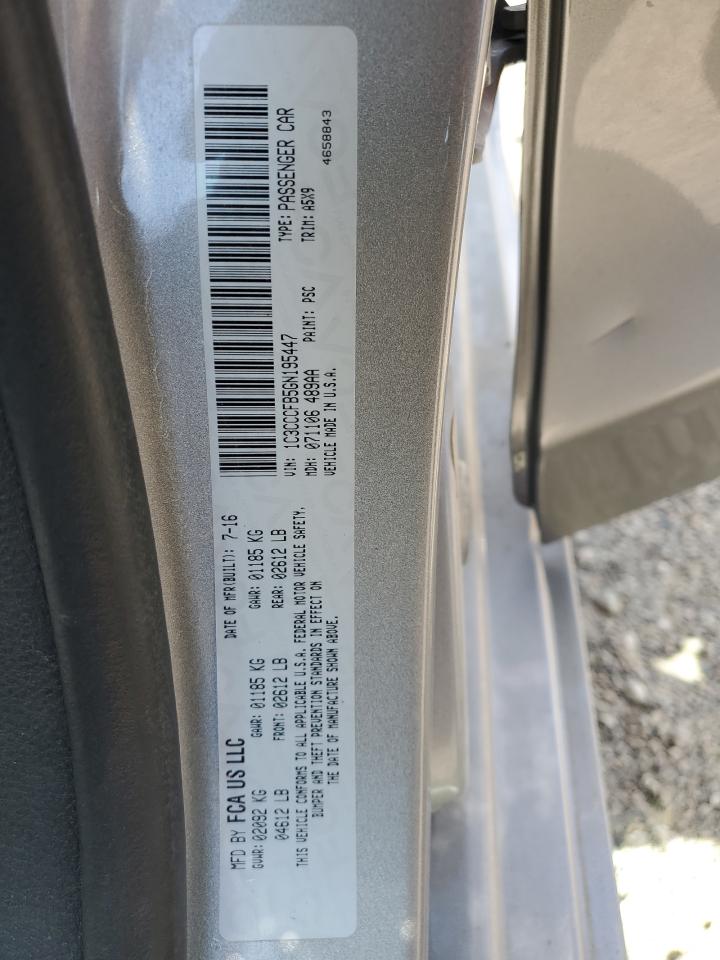 2016 Chrysler 200 Lx VIN: 1C3CCCFB5GN195447 Lot: 65009855