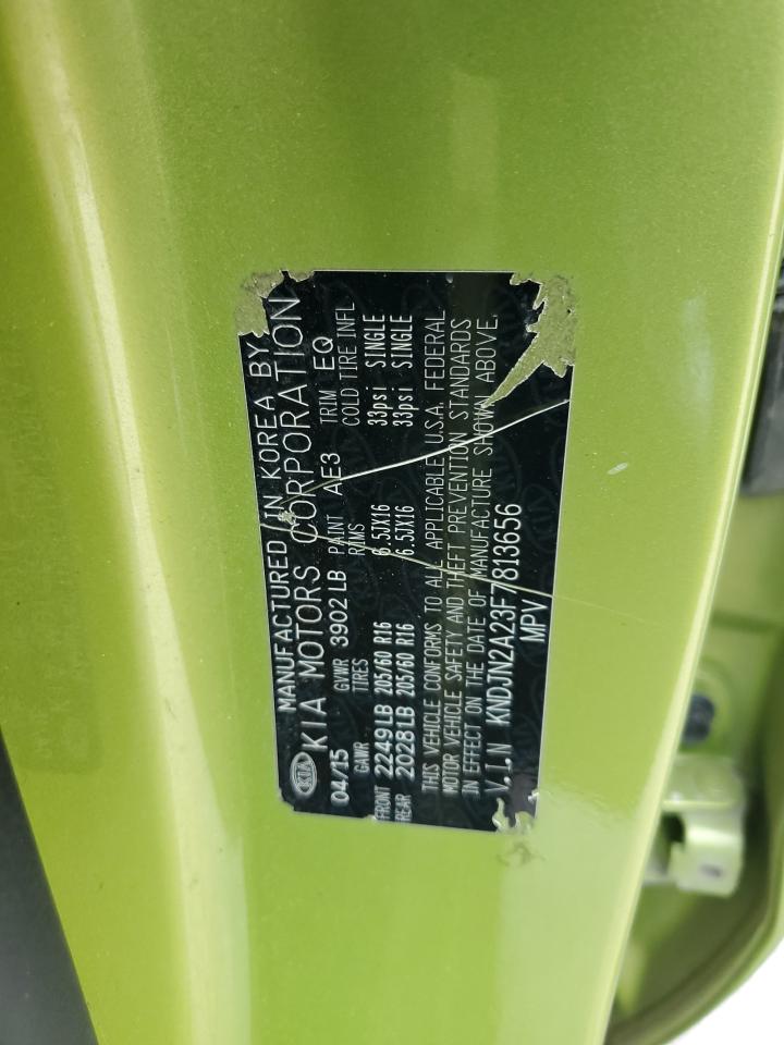 2015 Kia Soul VIN: KNDJN2A23F7813656 Lot: 66804595