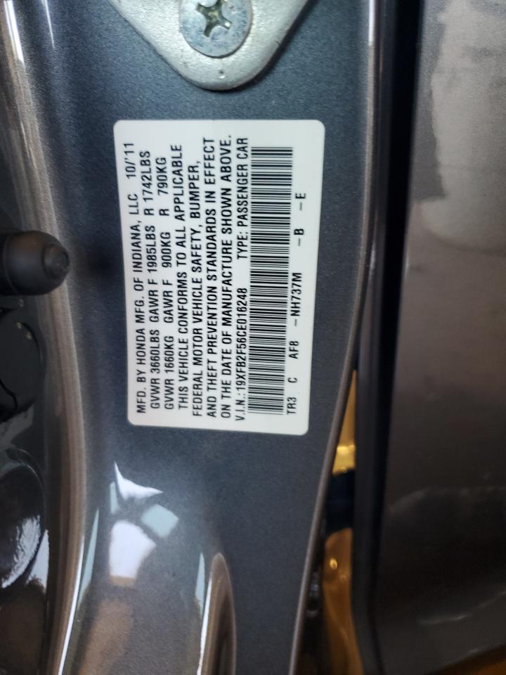 2012 Honda Civic Lx VIN: 19XFB2F56CE016248 Lot: 64480935