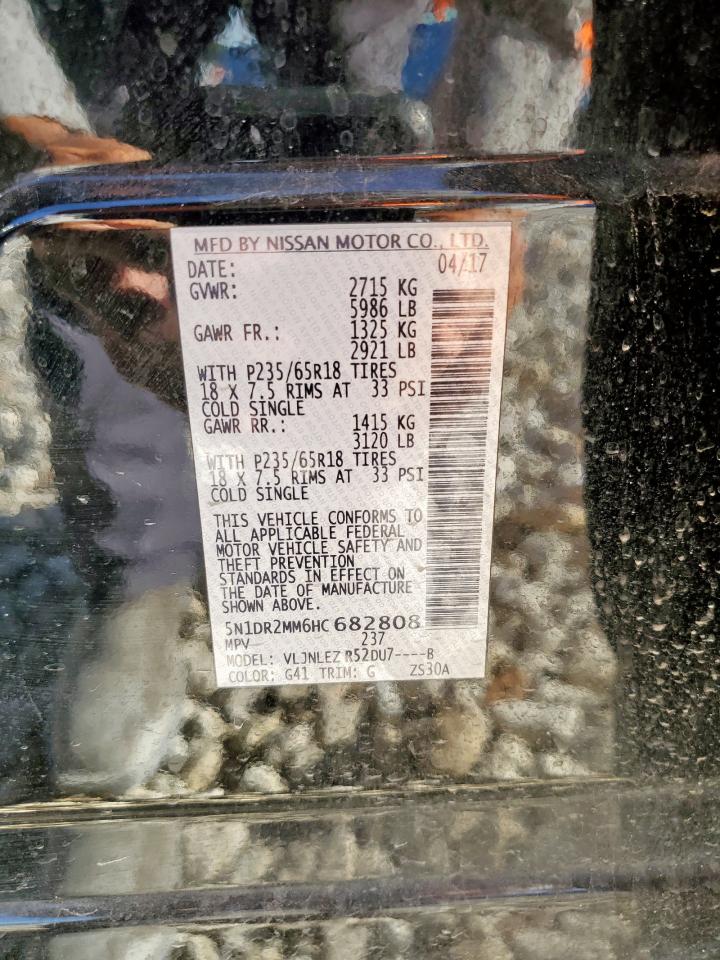 2017 Nissan Pathfinder S VIN: 5N1DR2MM6HC682808 Lot: 66410655