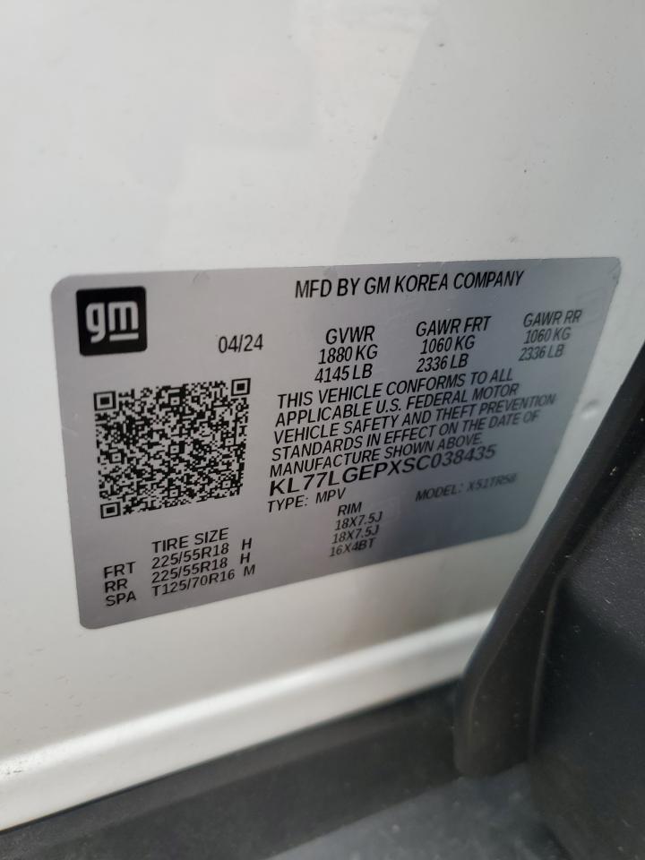 2025 Chevrolet Trax 1Rs VIN: KL77LGEPXSC038435 Lot: 65166185