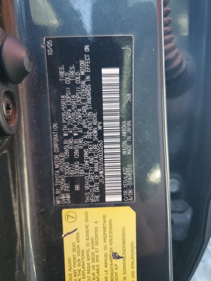 2006 Lexus Rx 400 VIN: JTJHW31U160030263 Lot: 62890855