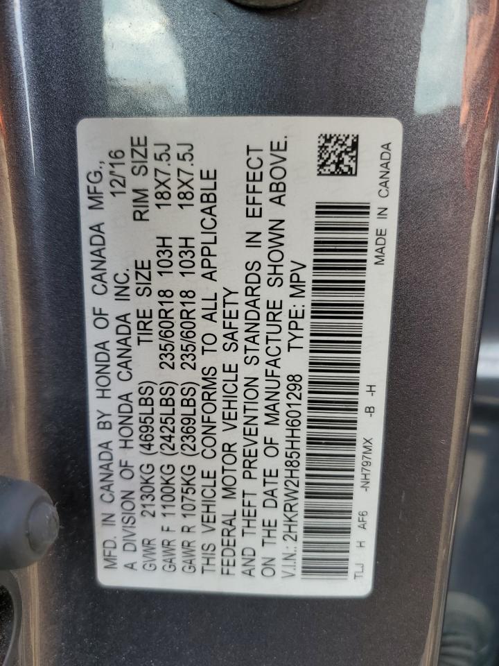 2017 Honda Cr-V Exl VIN: 2HKRW2H85HH601298 Lot: 65224325