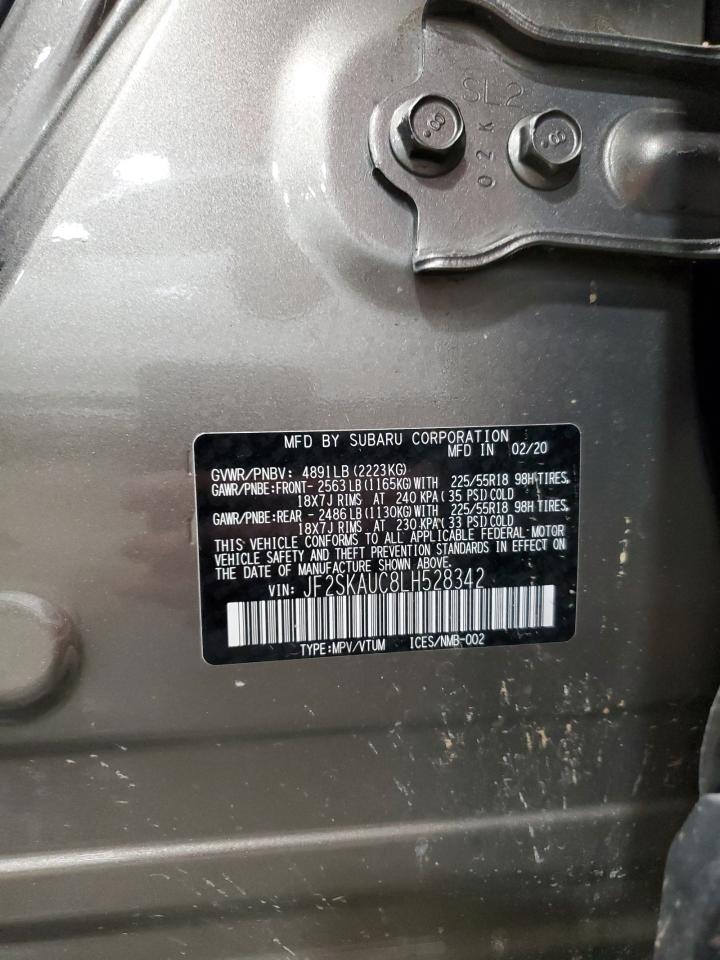2020 Subaru Forester Limited VIN: JF2SKAUC8LH528342 Lot: 66640755