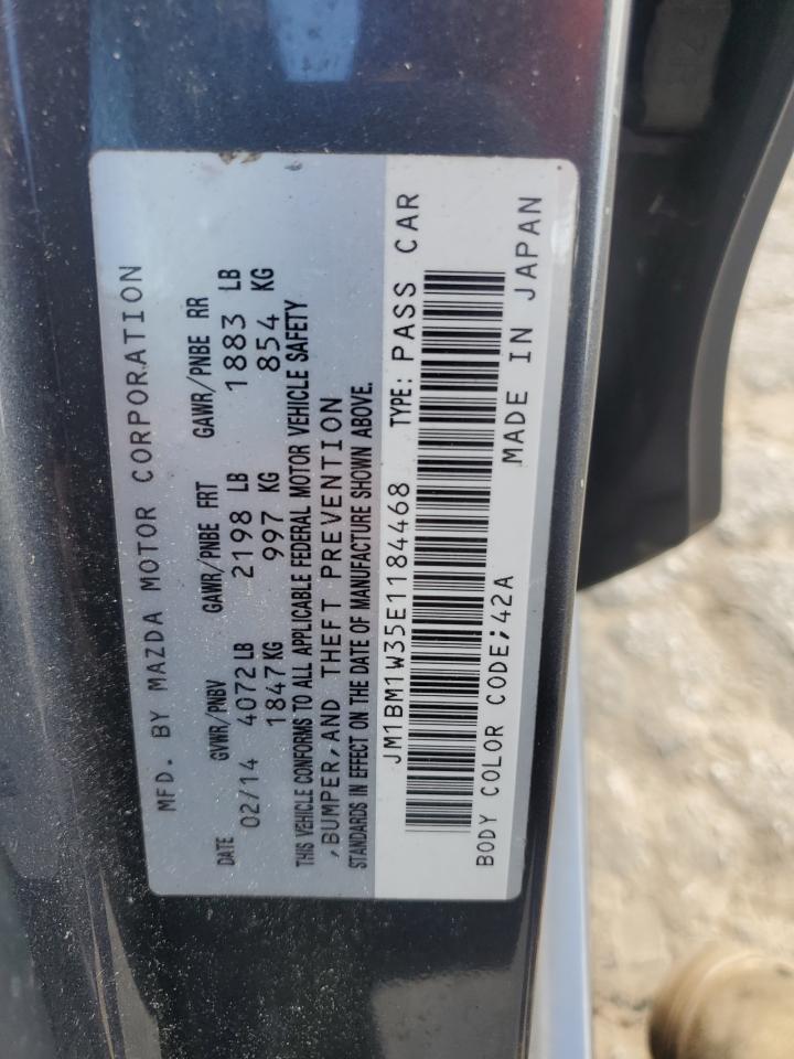 2014 Mazda 3 Grand Touring VIN: JM1BM1W35E1184468 Lot: 64682715