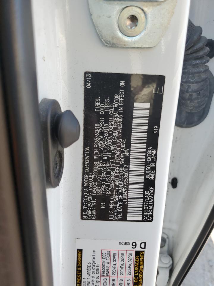 2013 Lexus Gx 460 VIN: JTJBM7FX9D5060813 Lot: 62935165