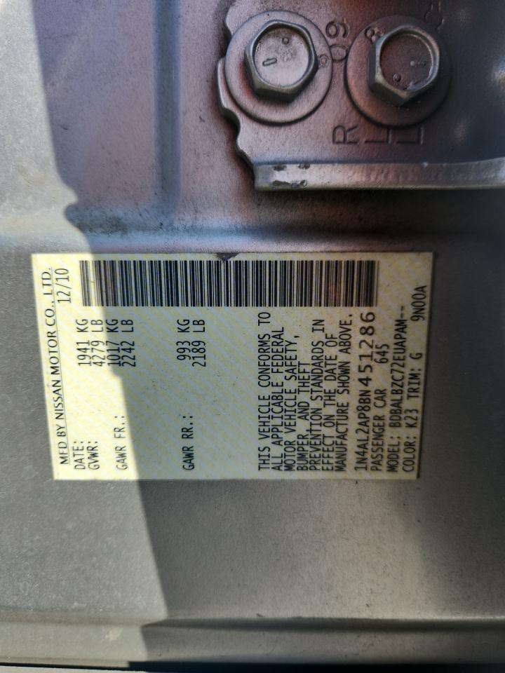 2011 Nissan Altima Base VIN: 1N4AL2AP8BN451286 Lot: 65066895
