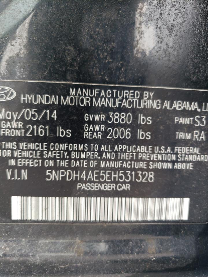 2014 Hyundai Elantra Se VIN: 5NPDH4AE5EH531328 Lot: 64193145