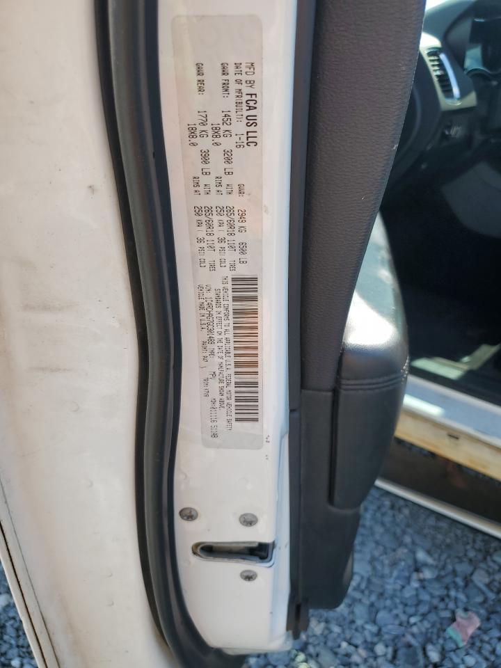 2016 Dodge Durango Sxt VIN: 1C4RDHAG7GC301489 Lot: 64738405