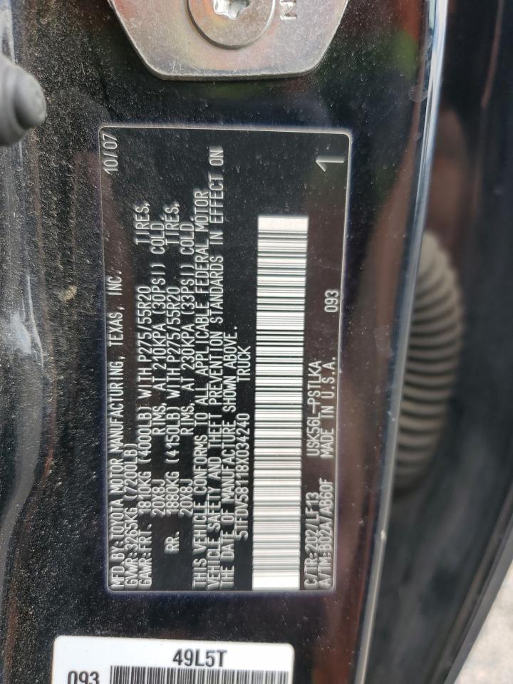 2008 Toyota Tundra Crewmax Limited VIN: 5TFDV58118X034240 Lot: 66662645