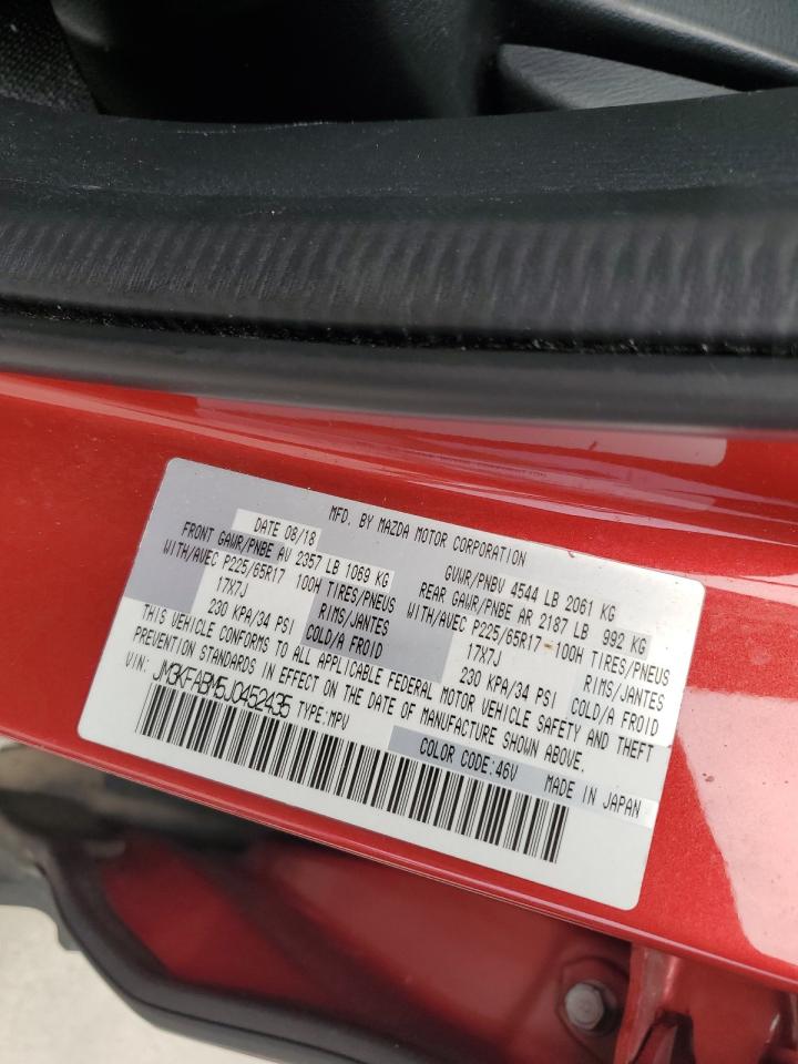 2018 Mazda Cx-5 Sport VIN: JM3KFABM5J0452435 Lot: 64167885
