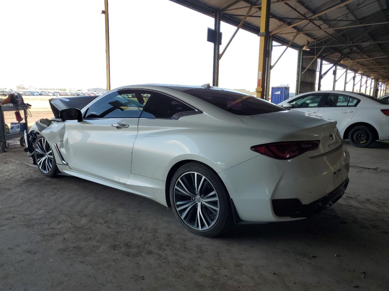 2018 Infiniti Q60 Luxe 300 white null gas JN1EV7EK6JM343130 photo #3