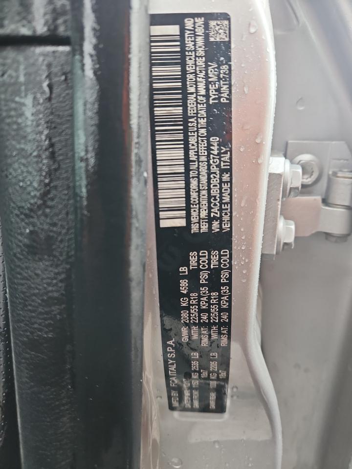 2018 Jeep Renegade Limited VIN: ZACCJBDB2JPG74440 Lot: 64952915