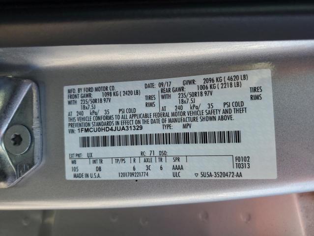 2018 FORD ESCAPE SEL  