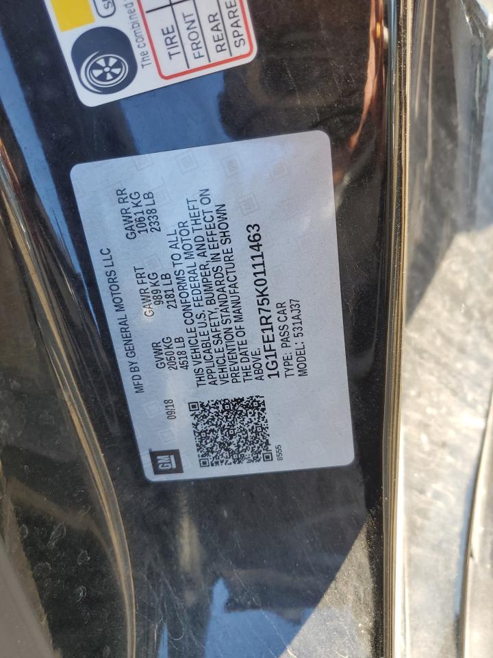 2019 Chevrolet Camaro Ss VIN: 1G1FE1R75K0111463 Lot: 63160945
