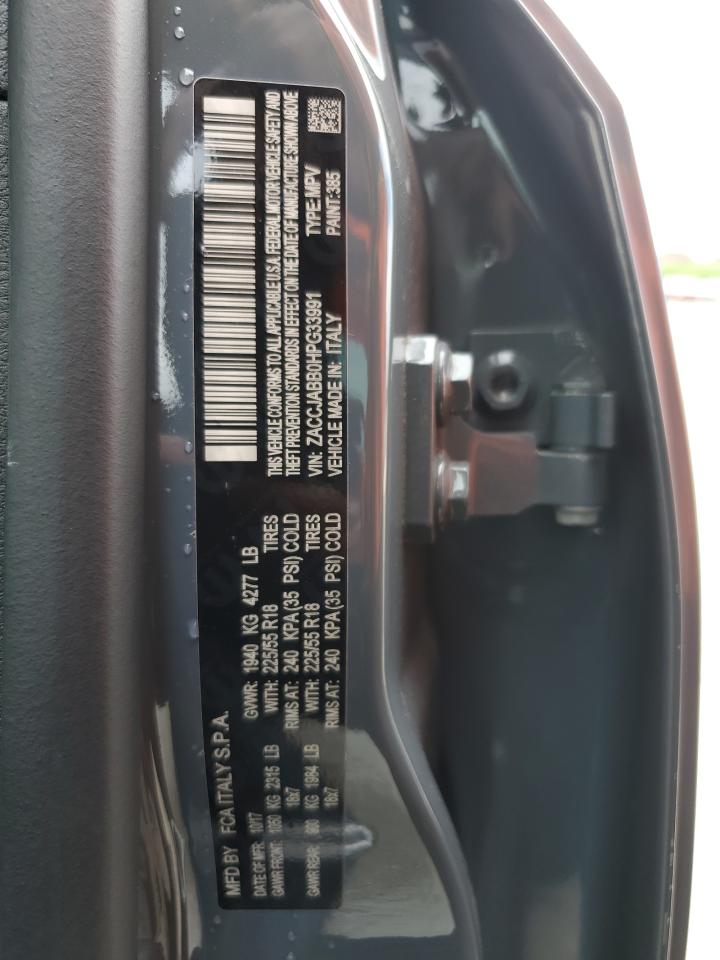 2017 Jeep Renegade Latitude VIN: ZACCJABB0HPG33991 Lot: 64738945