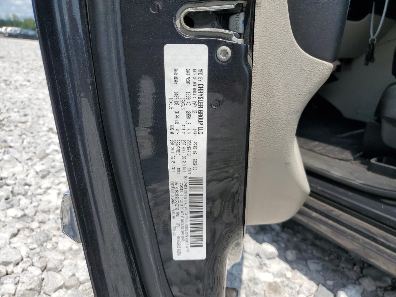 2012 Chrysler Town & Country Touring VIN: 2C4RC1BG1CR363741 Lot: 64814745
