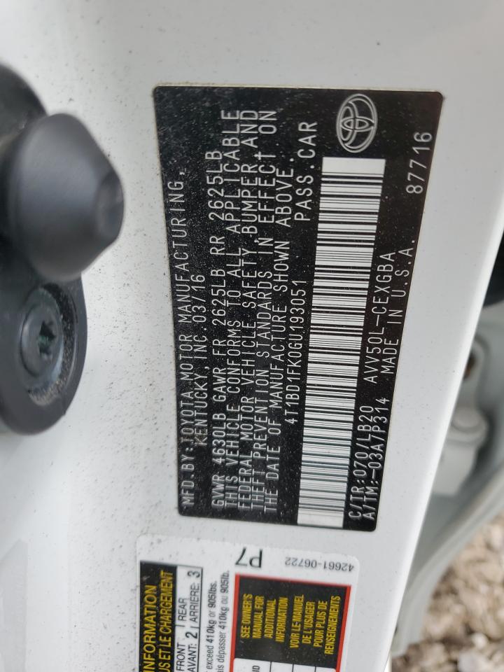 4t1bd1fk0gu193051 4T1BD1FK0GU193051 2016 Toyota Camry Hybrid
