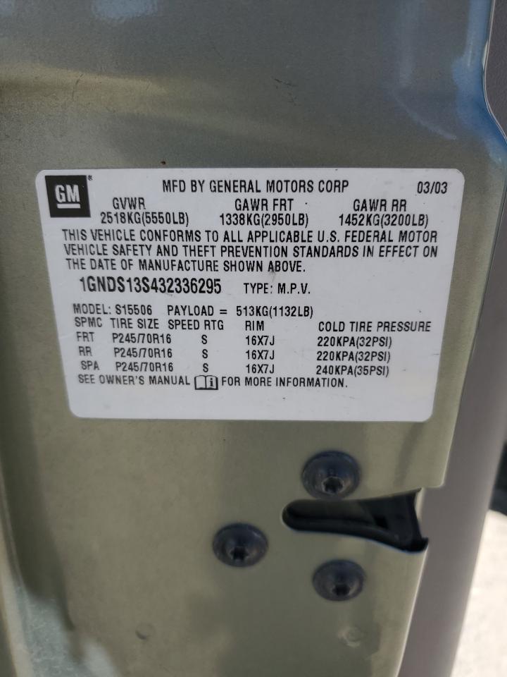 1GNDS13S432336295 2003 Chevrolet Trailblazer