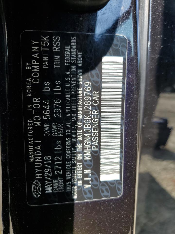 2019 Genesis G80 Base VIN: KMHGN4JB6KU289769 Lot: 64801695