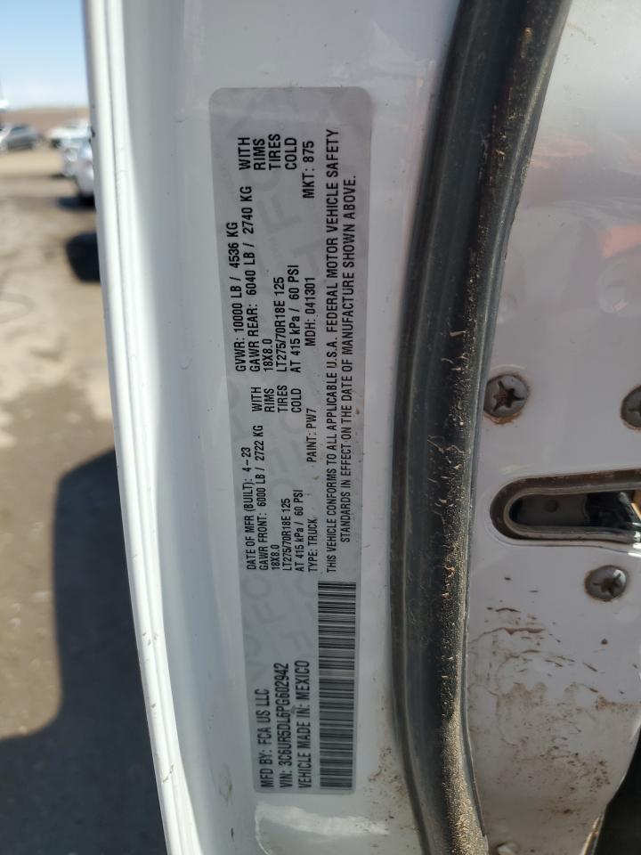 2023 Ram 2500 Big Horn VIN: 3C6UR5DL6PG602942 Lot: 64627905