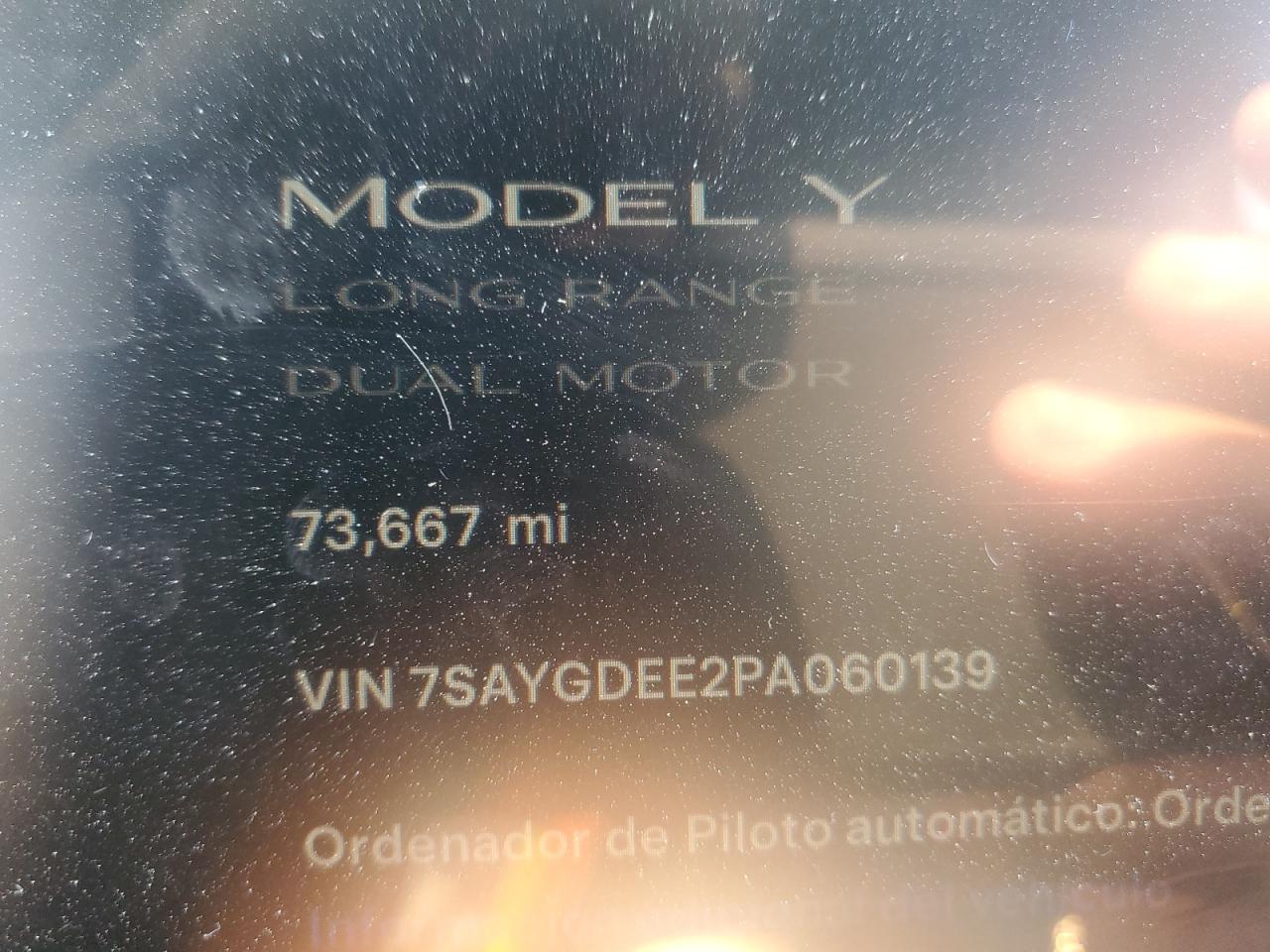 2023 Tesla Model Y VIN: 7SAYGDEE2PA060139 Lot: 64735795