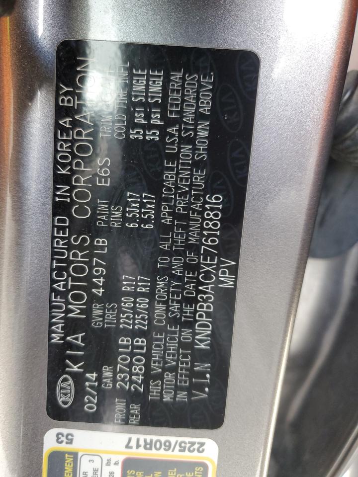 2014 Kia Sportage Base VIN: KNDPB3ACXE7618816 Lot: 63064185