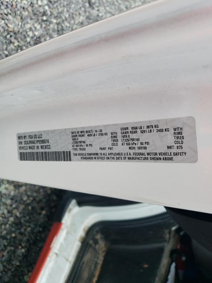 2023 Ram Promaster 1500 1500 Standard VIN: 3C6LRVAG1PE595574 Lot: 64784135