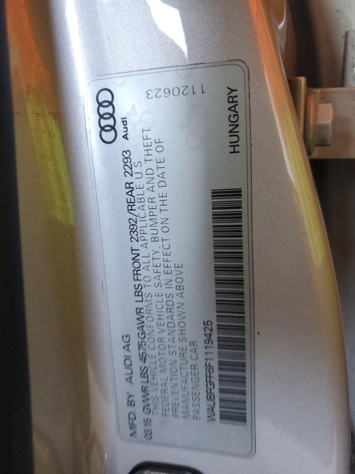 2015 Audi A3 Premium VIN: WAUBFGFF6F1119425 Lot: 66713165