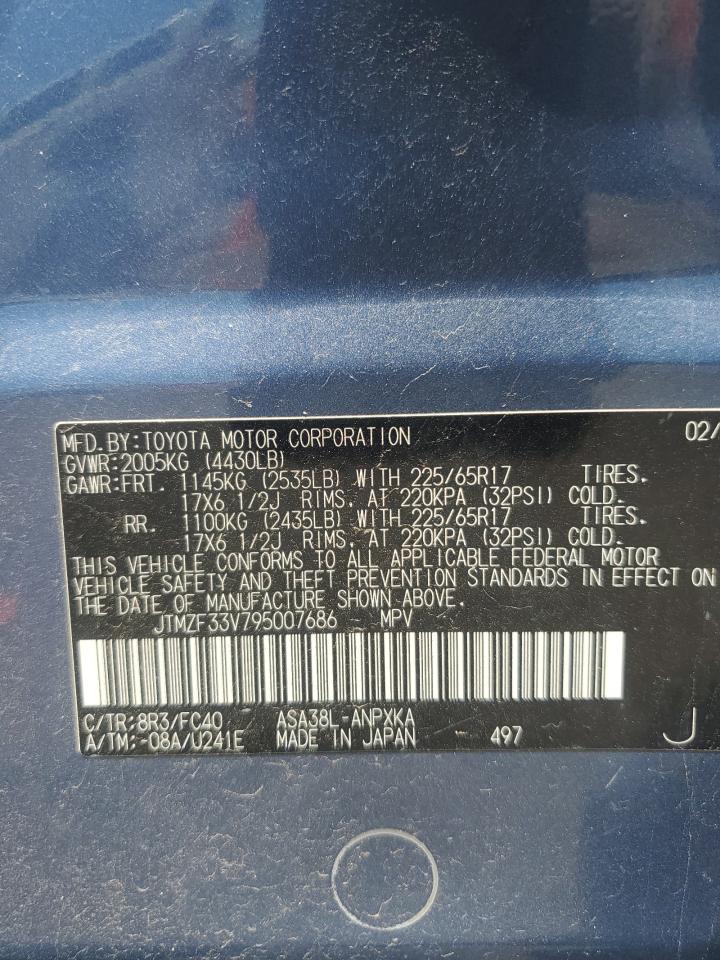 2009 Toyota Rav4 VIN: JTMZF33V795007686 Lot: 63274875