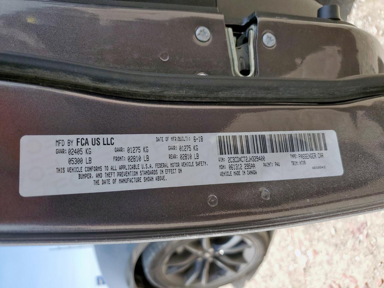 2018 Dodge Charger R/T VIN: 2C3CDXCT2JH329400 Lot: 65244865