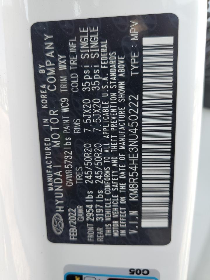 2022 Hyundai Palisade Limited VIN: KM8R54HE3NU450222 Lot: 63863575