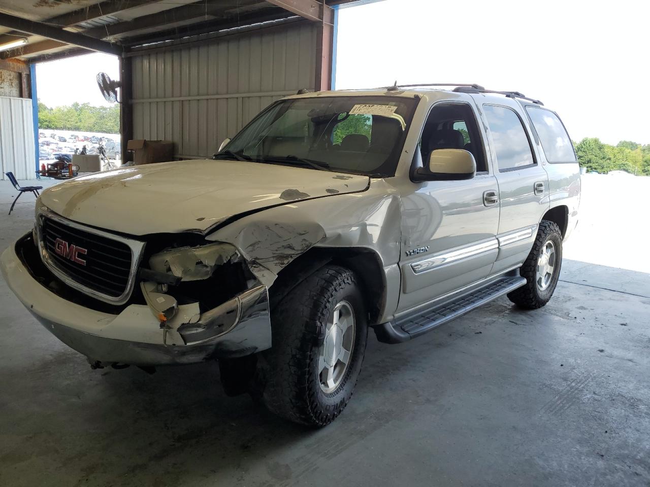 2005 GMC Yukon white null gas 1GKEK13T85R208405 photo #1