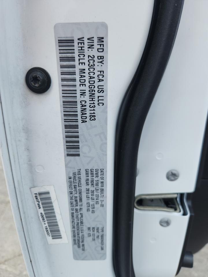 2022 Chrysler 300 Touring L VIN: 2C3CCADG6NH131183 Lot: 65978905