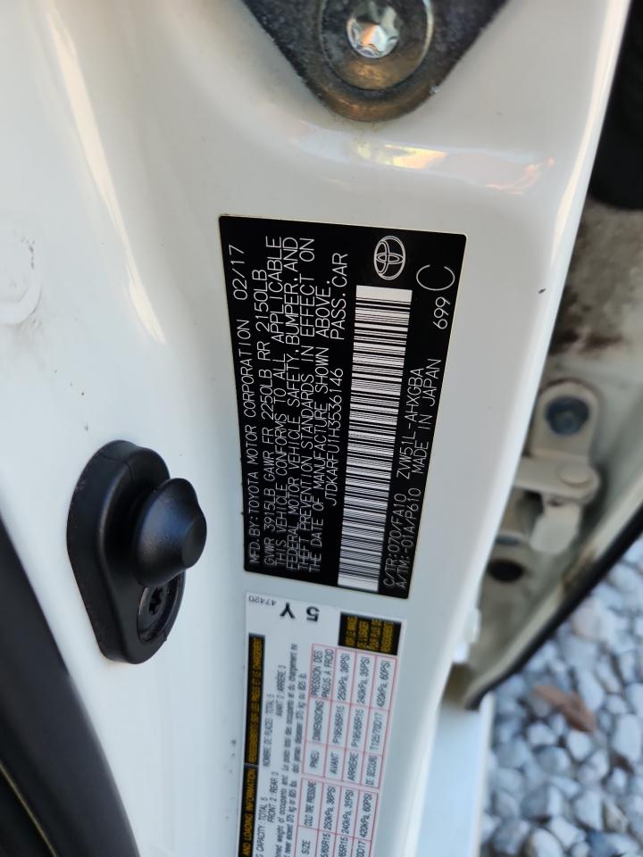 2017 Toyota Prius VIN: JTDKARFU1H3536146 Lot: 64602125