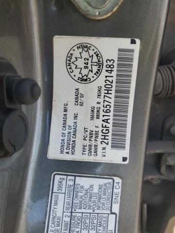 2007 HONDA CIVIC LX  
