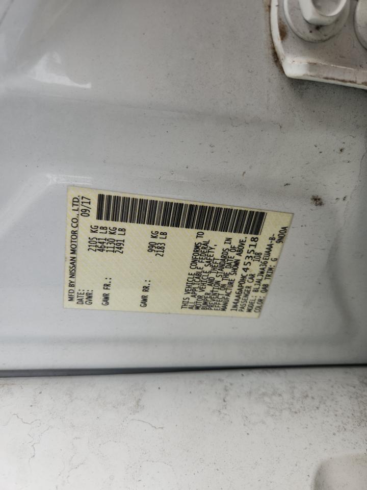 2017 Nissan Maxima 3.5S VIN: 1N4AA6AP0HC453518 Lot: 65526405