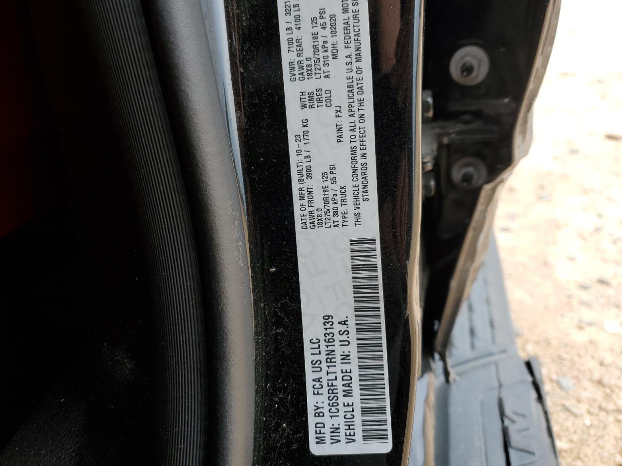 1c6srflt1rn163139 1C6SRFLT1RN163139 2024 Ram 1500 Rebel