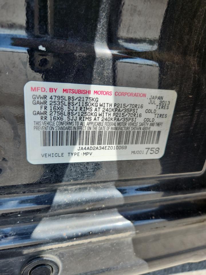 2014 Mitsubishi Outlander Es VIN: JA4AD2A34EZ010069 Lot: 65073115