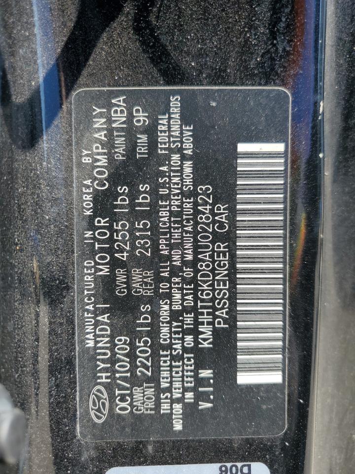 2010 Hyundai Genesis Coupe 2.0T VIN: KMHHT6KD8AU028423 Lot: 64470885
