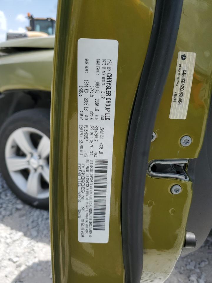 2012 Jeep Compass Sport VIN: 1C4NJCBA2CD605564 Lot: 64549335