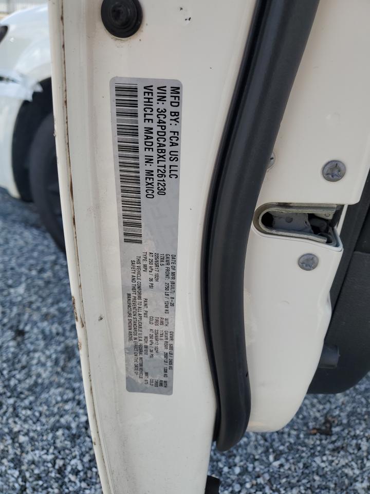 2020 Dodge Journey Se VIN: 3C4PDCABXLT261230 Lot: 65829415