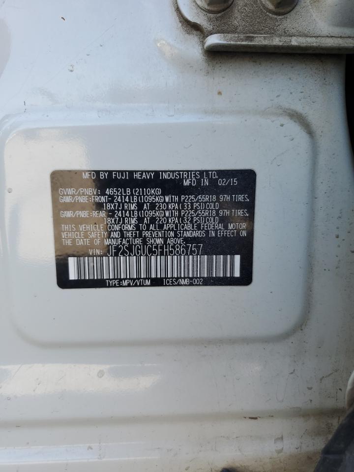 2015 Subaru Forester 2.0Xt Touring VIN: JF2SJGUC5FH586757 Lot: 62688865