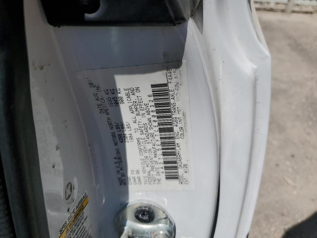 2012 Mitsubishi Eclipse Spyder Gs VIN: 4A37L5EF7CE008326 Lot: 63063825